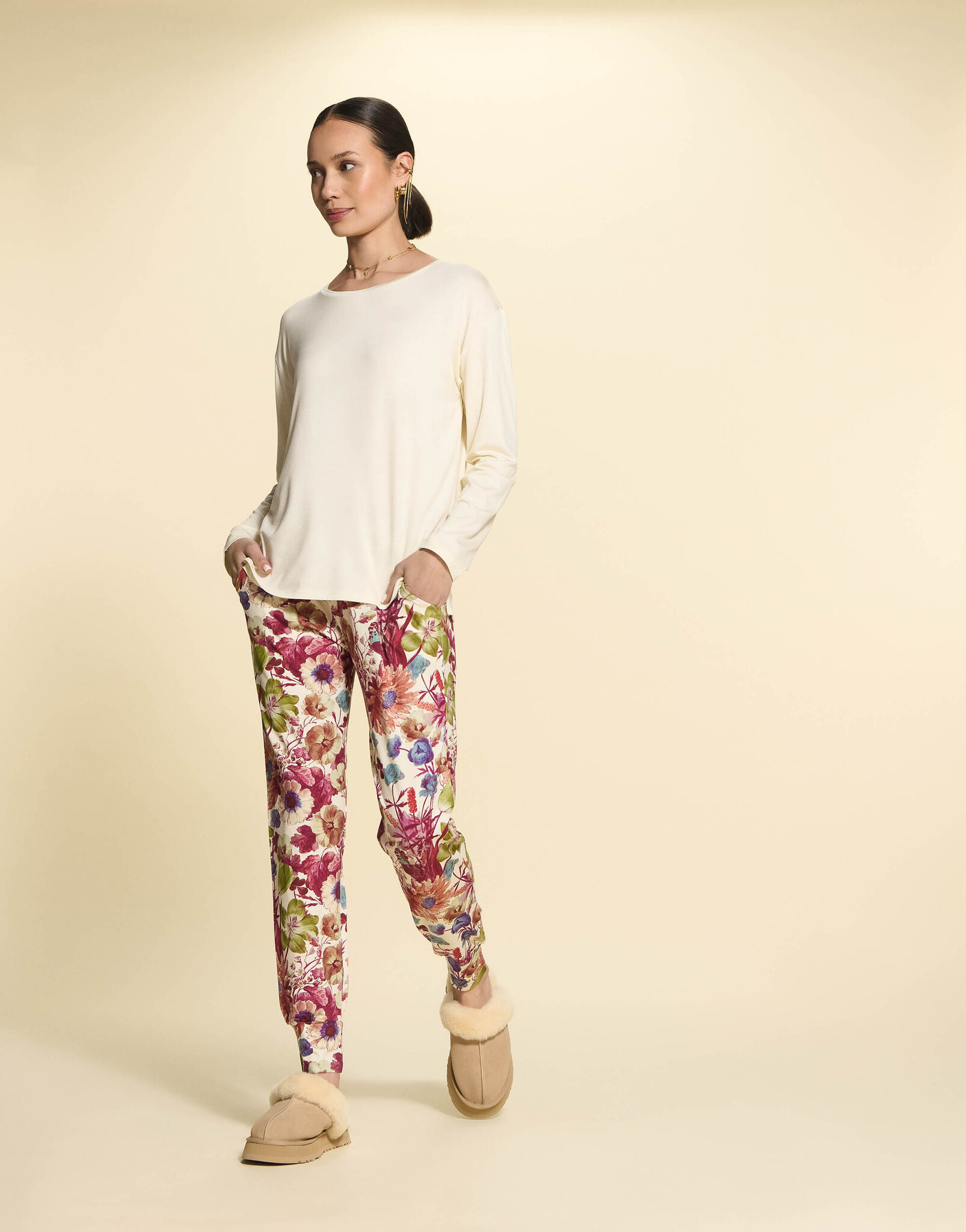 Essenza Jules violesta lange broek S-XL vanille