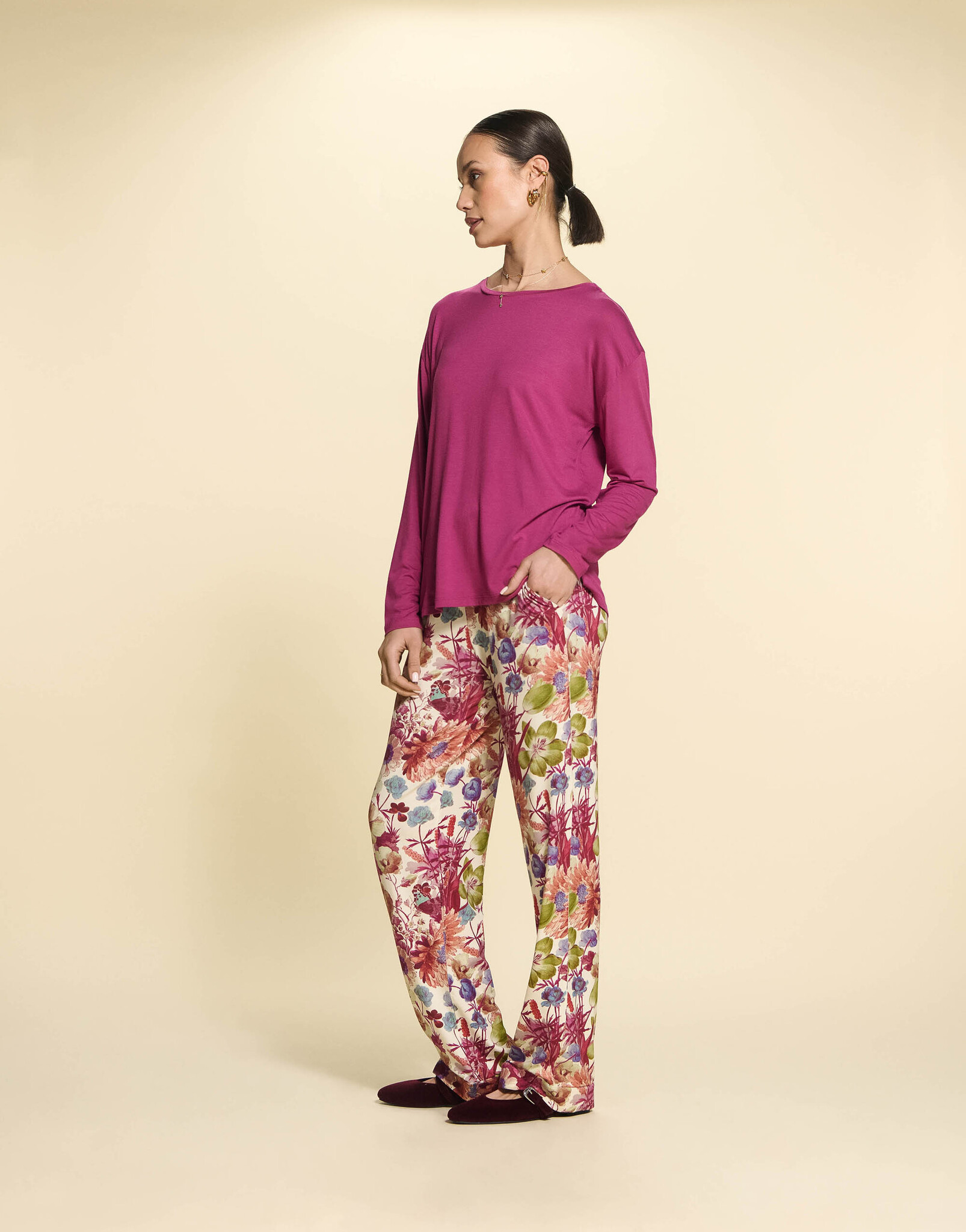Essenza  Essenza Nora violesta lange broek M-XL vanilla