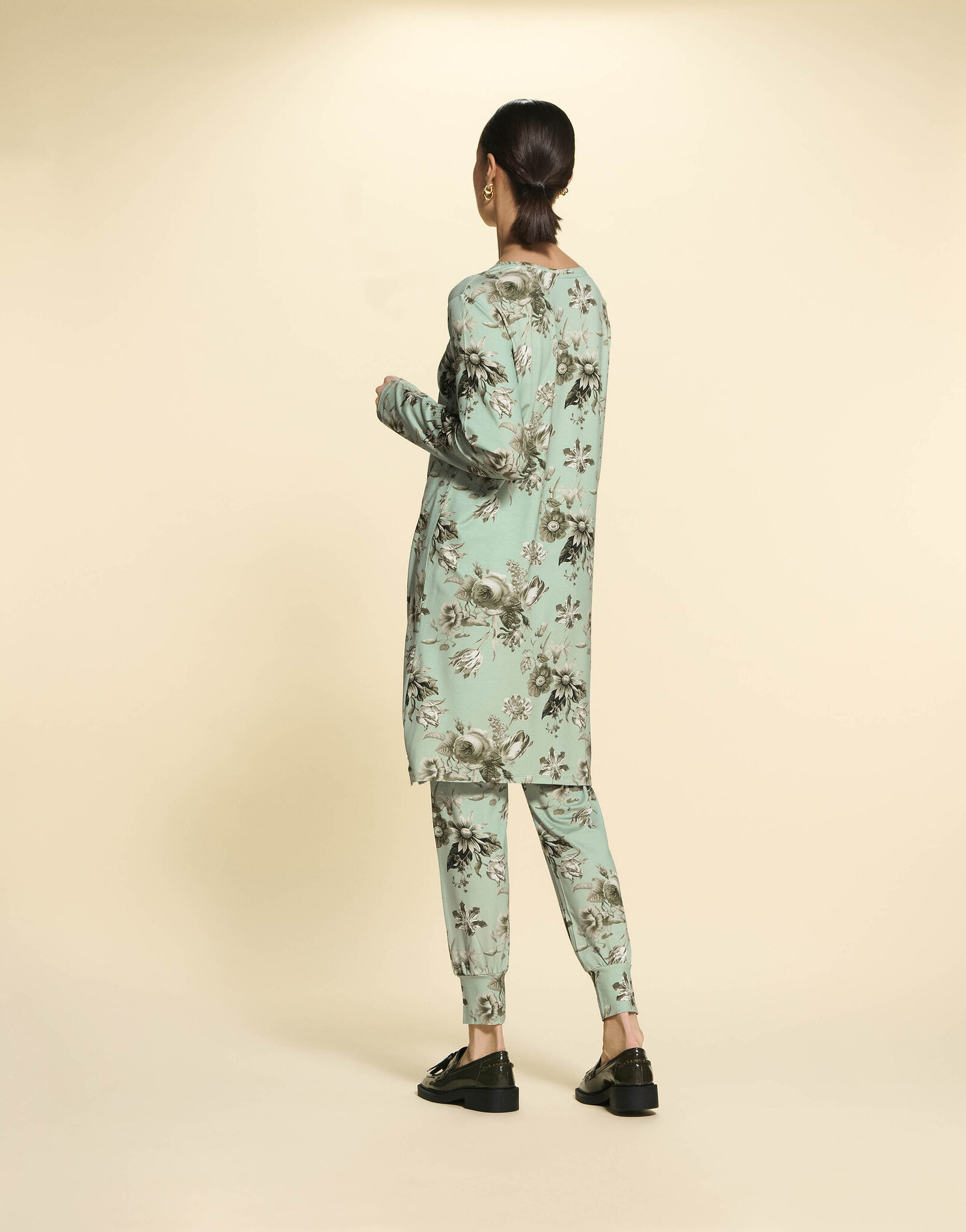 Essenza  Essenza Emmy Florean nachthemd M-XXL dusty teal