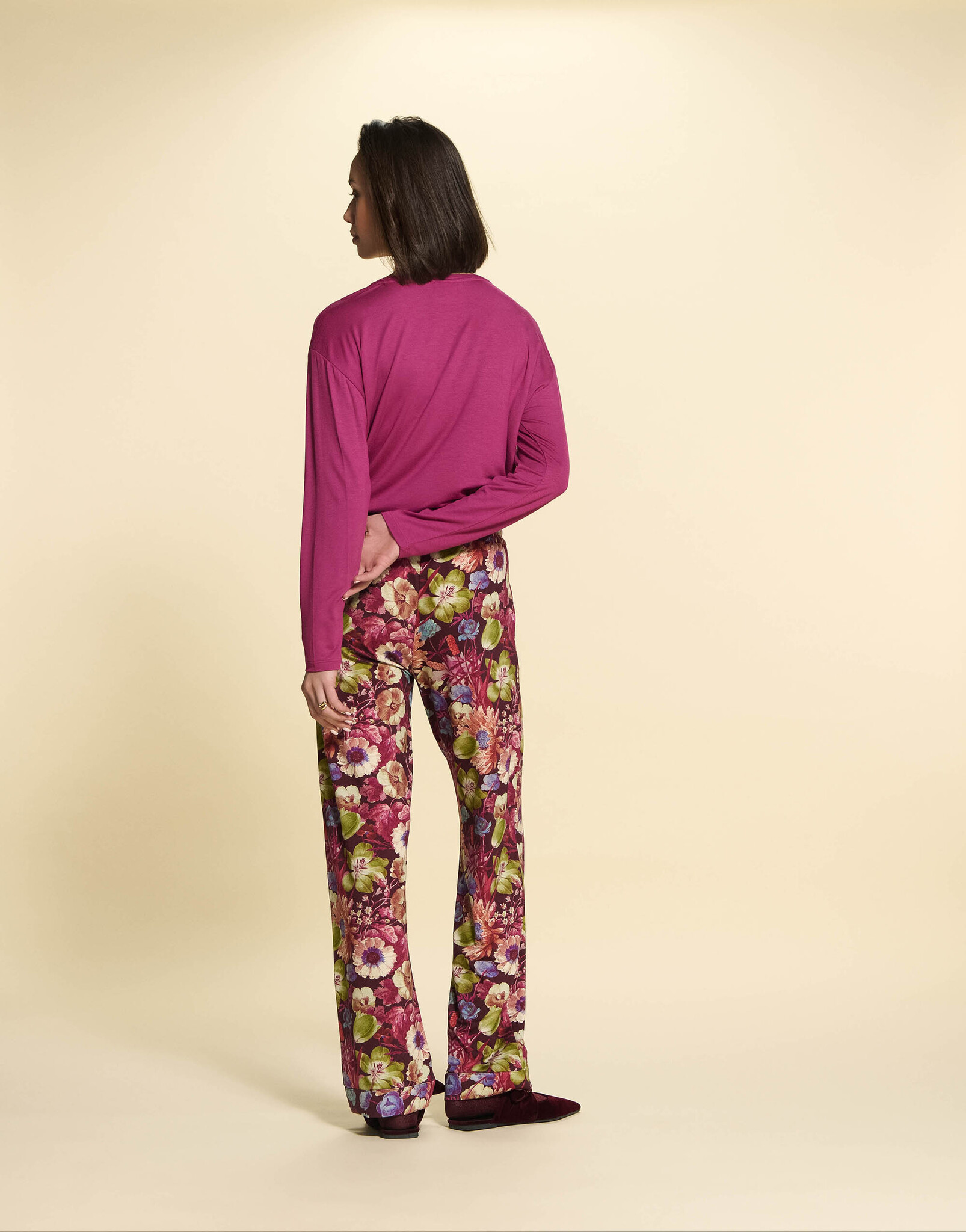 Essenza  Essenza Denna uni longsleeve S-XXL magenta haze