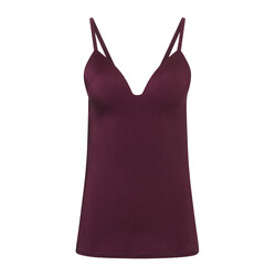 Voorgevormde bh top S-XL cherry burgundy