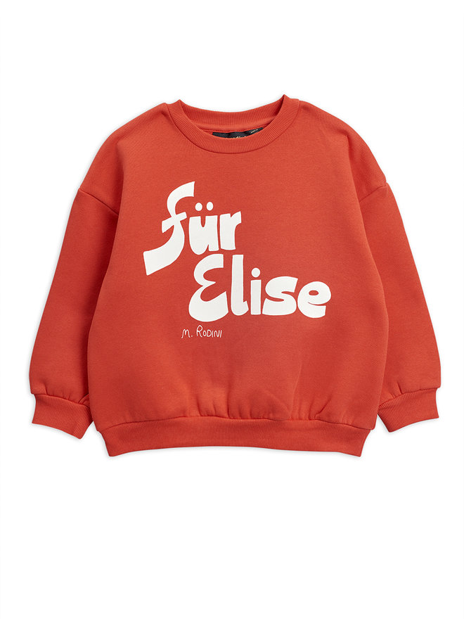 Mini Rodini | fur elise sp sweatshirt | red