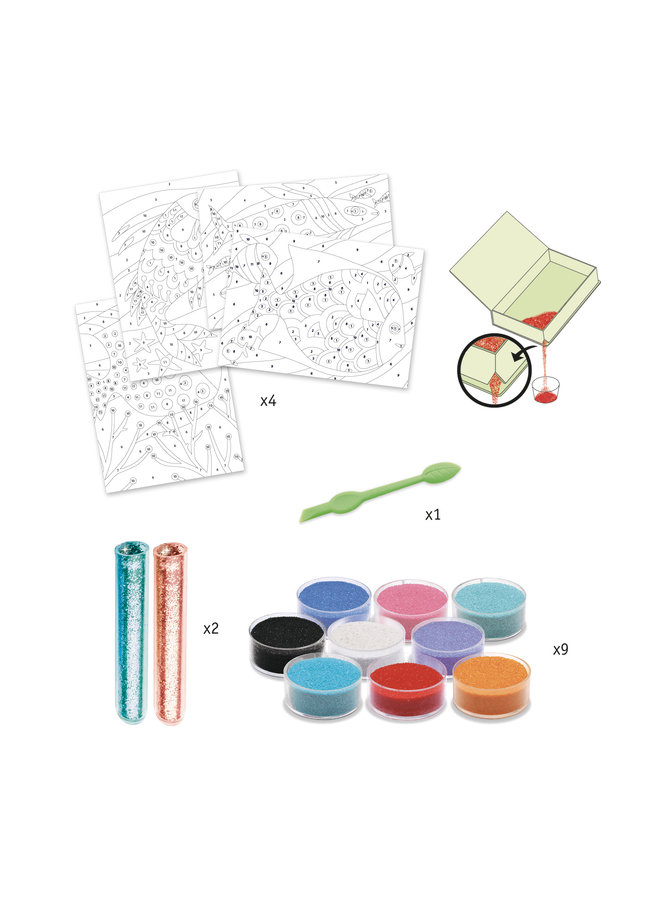 Djeco | gekleurd zand | fish rainbows