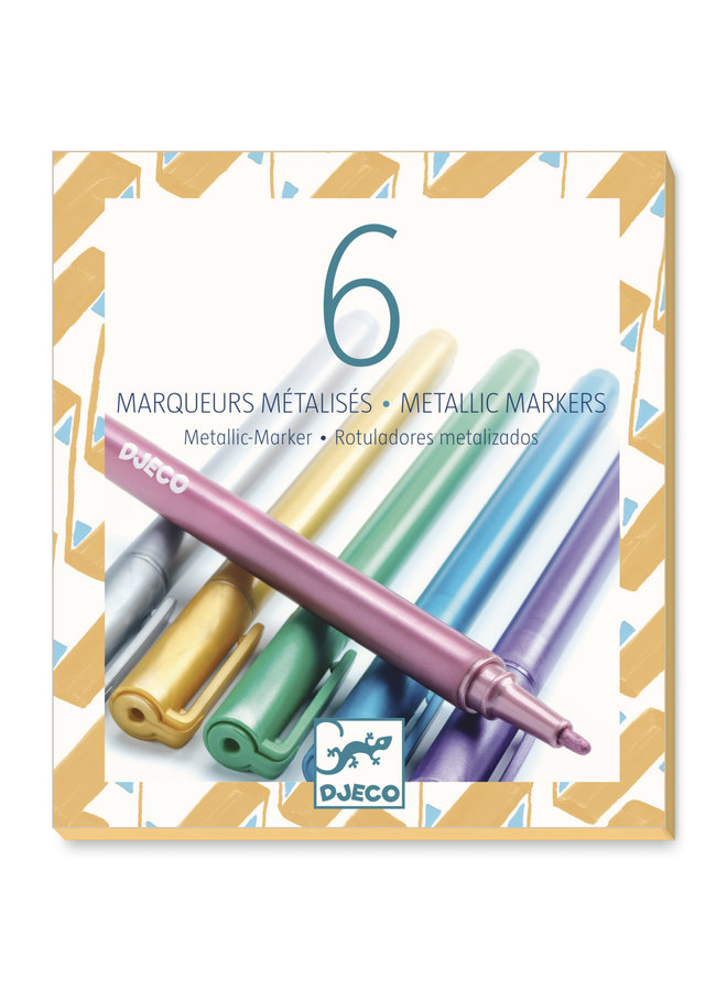 Djeco | metallic markers | 6 stuks