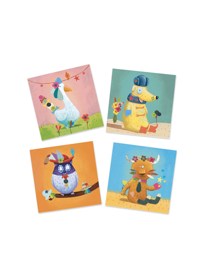 Djeco | creatief met stickers | dieren