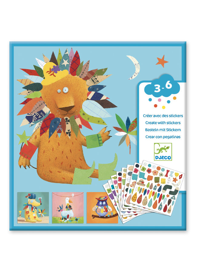 Djeco | creatief met stickers | dieren