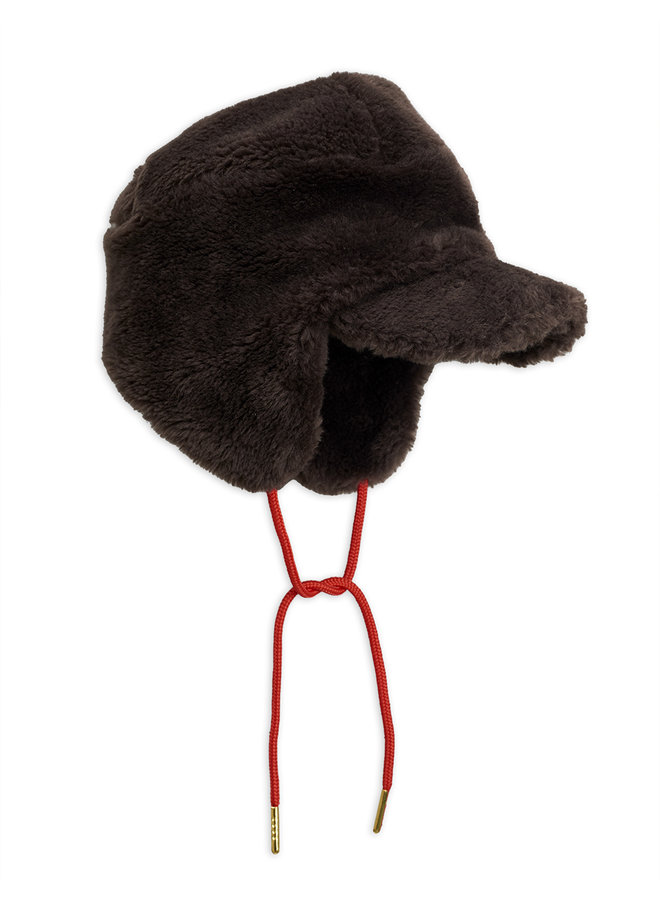 Mini Rodini | faux fur cap | brown