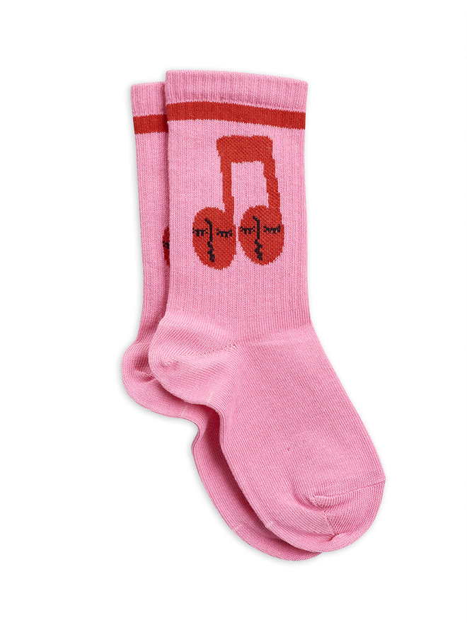 Mini Rodini | notes socks | pink