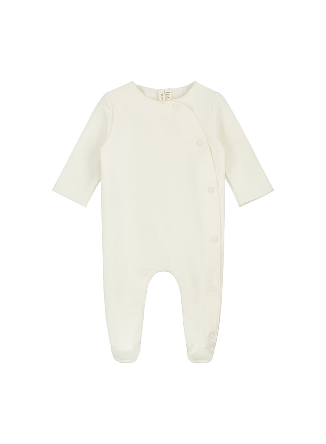 Gray Label | newborn suit with snaps | cream