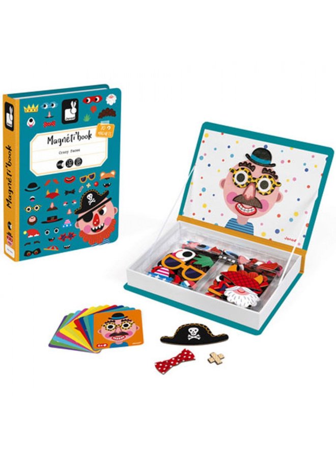 Janod | magnetibook | gekke gezichten jongens