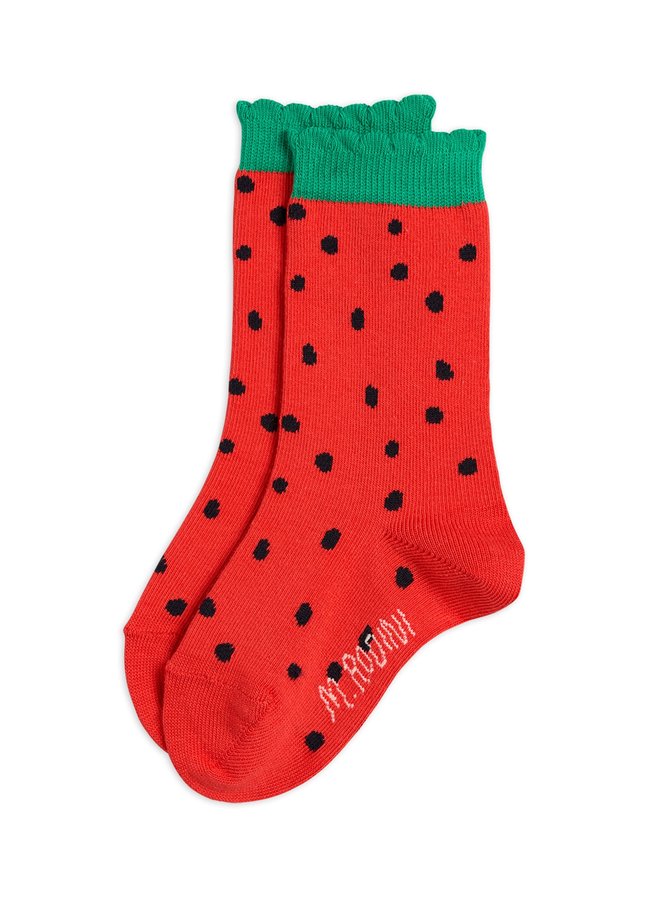 Mini Rodini | strawberry scallop socks