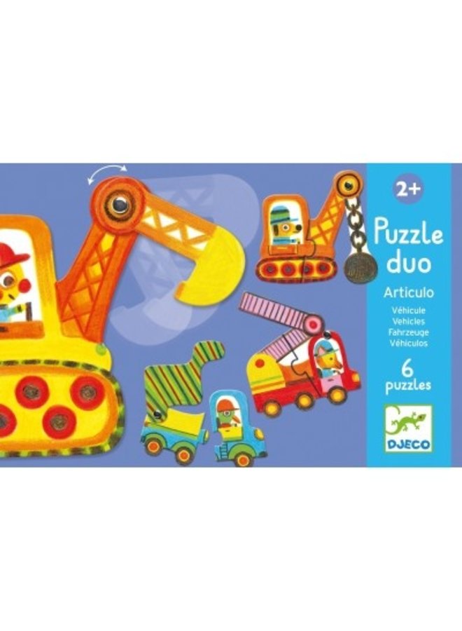 Djeco |  duo puzzel | voertuigen