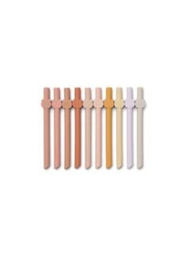 Liewood | badu straw | 10 pack | rose multi mix