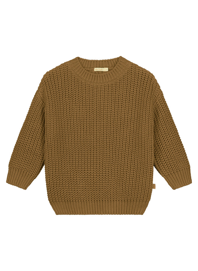 Yuki Kidswear | chunky knitted sweater | gold