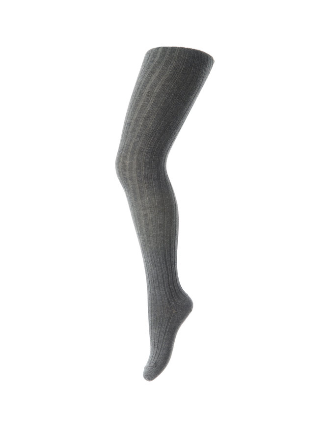 MP Denmark | cotton rib tights | dark grey melange