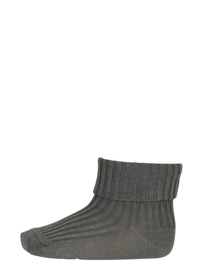 MP Denmark | cotton rib baby socks | agave green