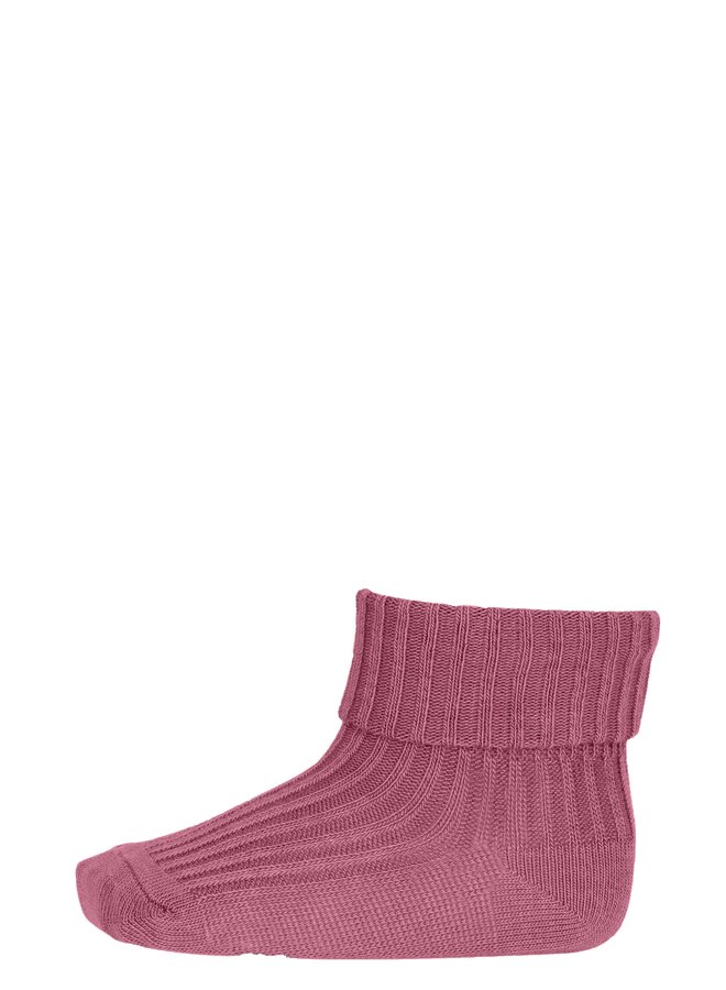 MP Denmark | cotton rib baby socks | soft mauve