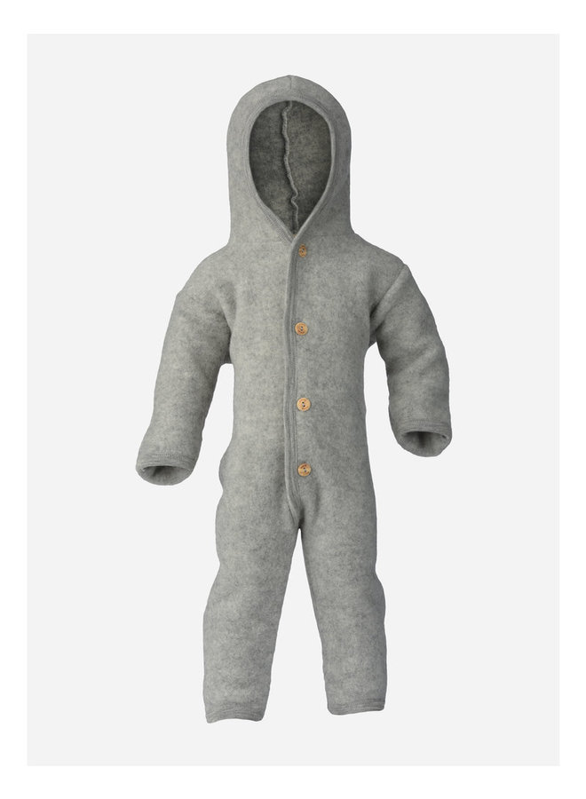 Engel | hooded overall | light grey melange