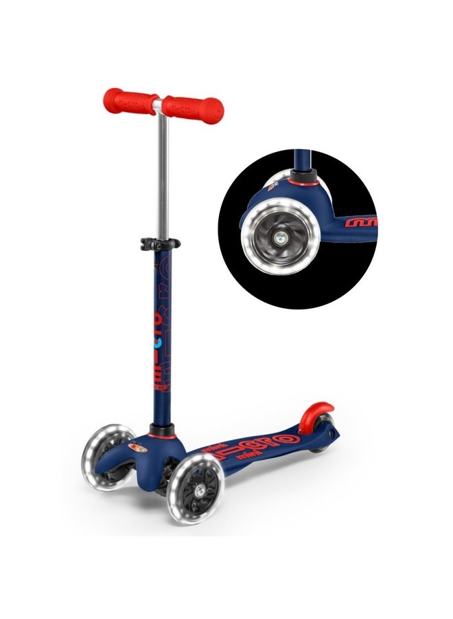 Micro | mini step deluxe | marineblauw/rood |  led