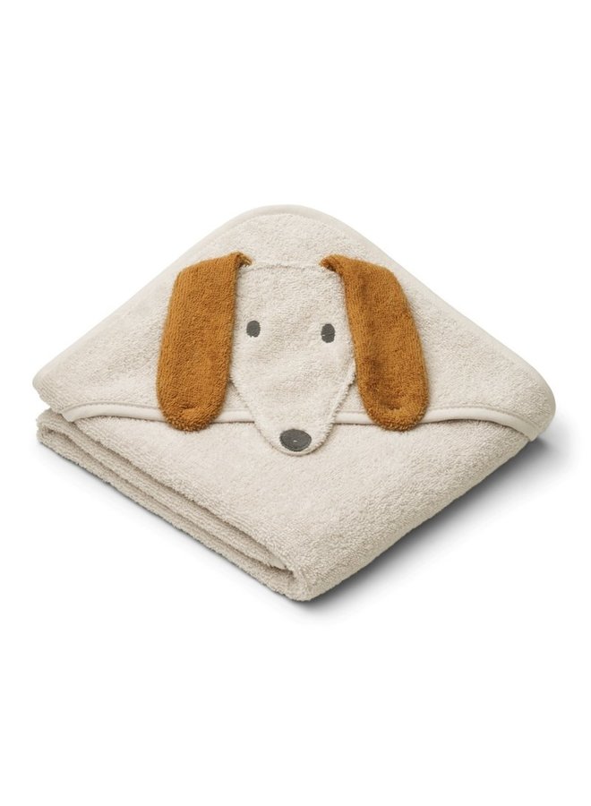 Liewood | albert hooded towel | dog sandy