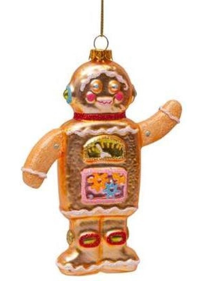 Vondels | ornament glass gingerbread robot boy