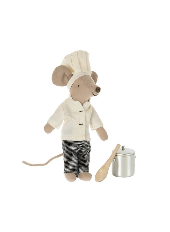 Maileg | chef mouse with soup pot and spoon