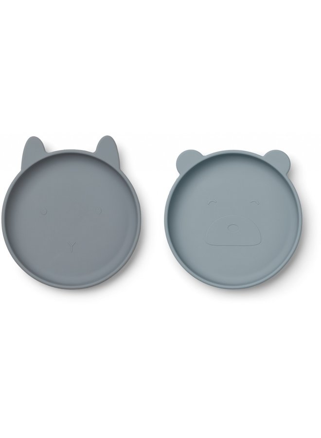 Liewood | olivia plate | 2 pack | blue mix