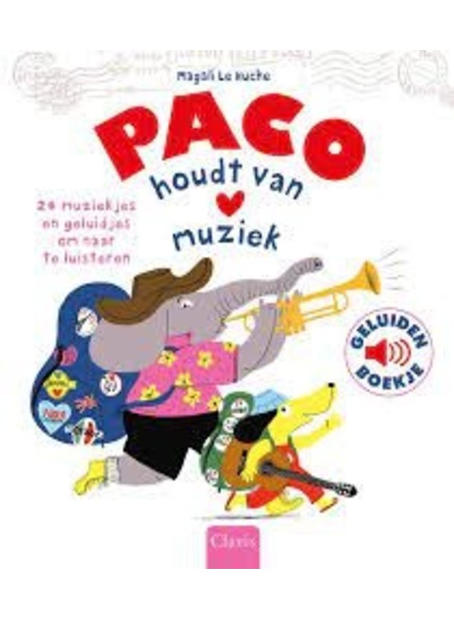 Boeken | paco houdt van muziek | geluidenboek | 3+