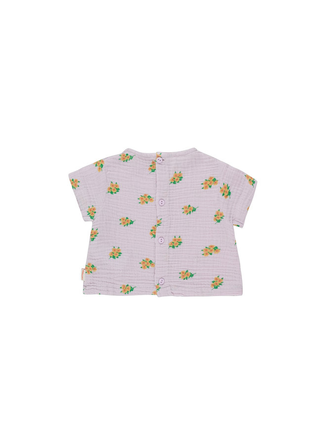 Tinycottons | flowers crop blouse | pastel lilac/yellow