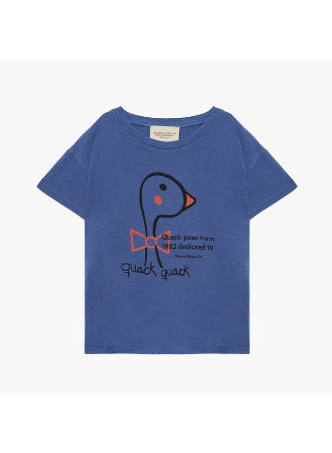 Weekend house kids | quack t-shirt | blue