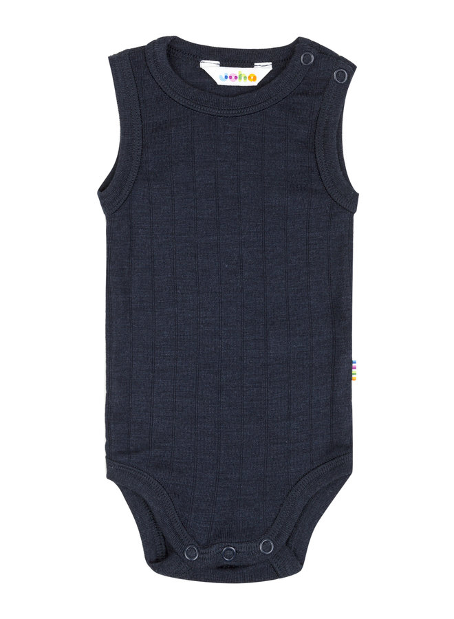 Joha | romper zonder mouwen | merino wol | donkerblauw