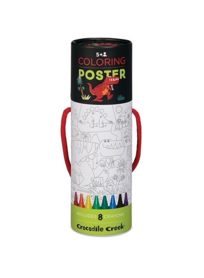 Crocodile Creek | color a poster with crayons | dinosaur