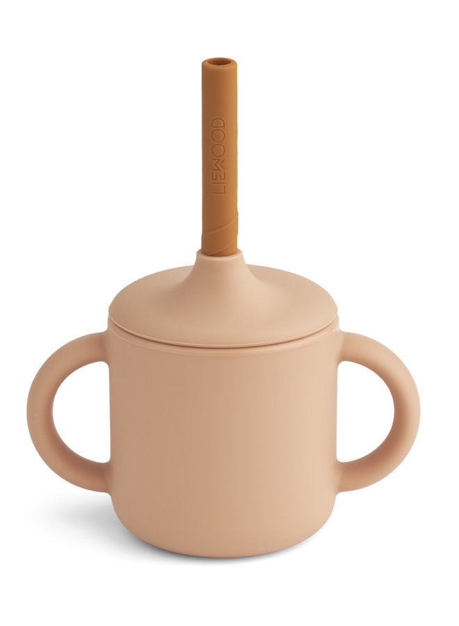 Liewood | cameron sippy cup | mustard/tuscany rose mix