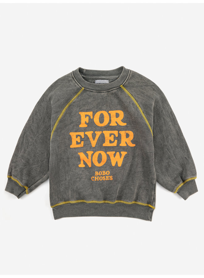Bobo Choses | forever now yellow sweatshirt | dark grey