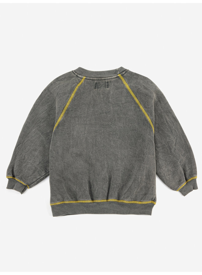 Bobo Choses | forever now yellow sweatshirt | dark grey