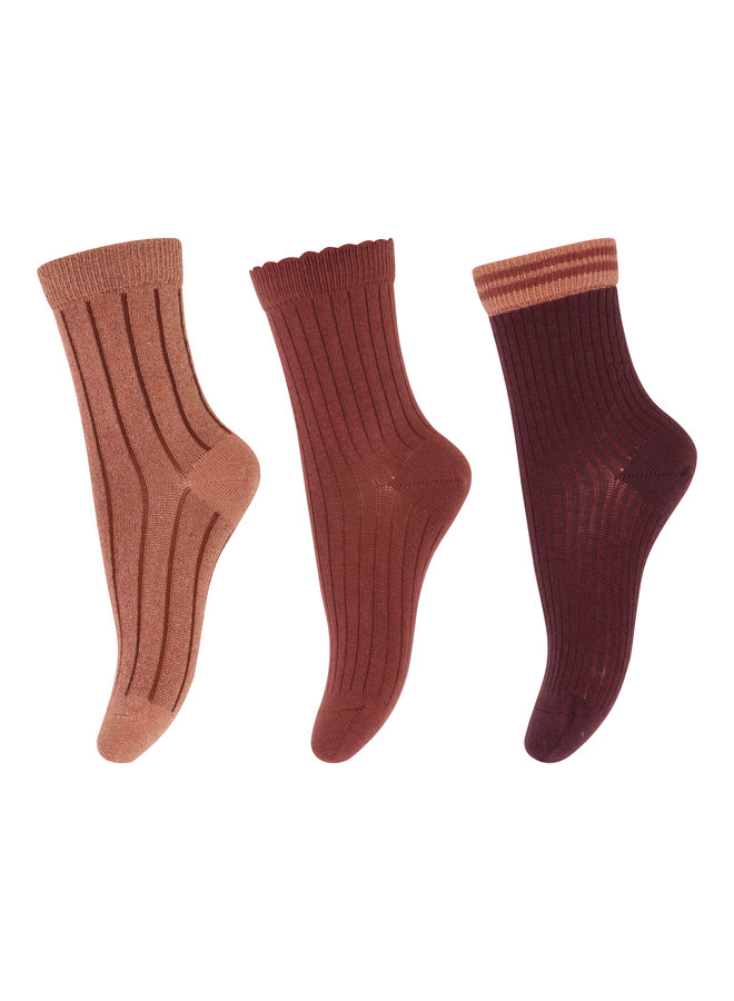 MP Denmark | abby 3-pack socks | grape skin