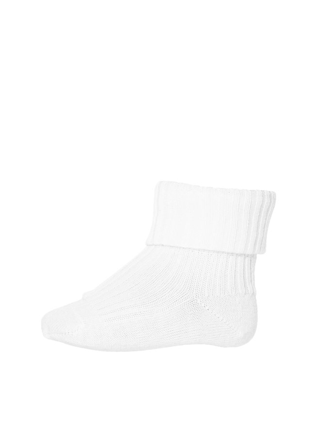 MP Denmark | wool rib baby socks | snow white