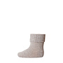 MP Denmark | wool rib baby socks | light brown melange
