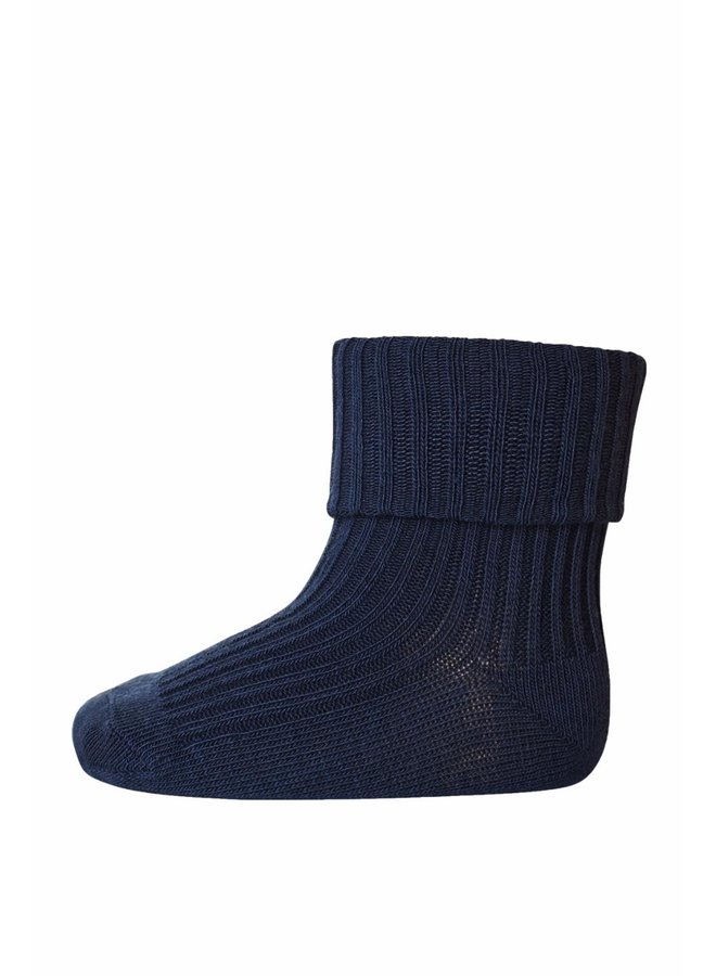 MP Denmark | cotton rib baby socks | navy