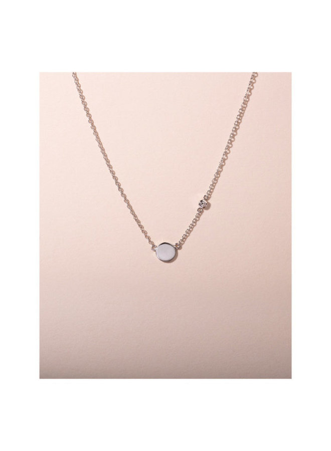 Galore Jewelry Galore | circle & diamond necklace | women | silver