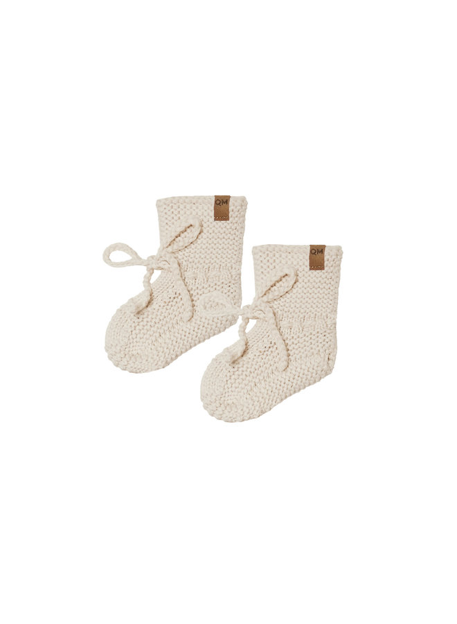 Quincy Mae | knit booties | natural
