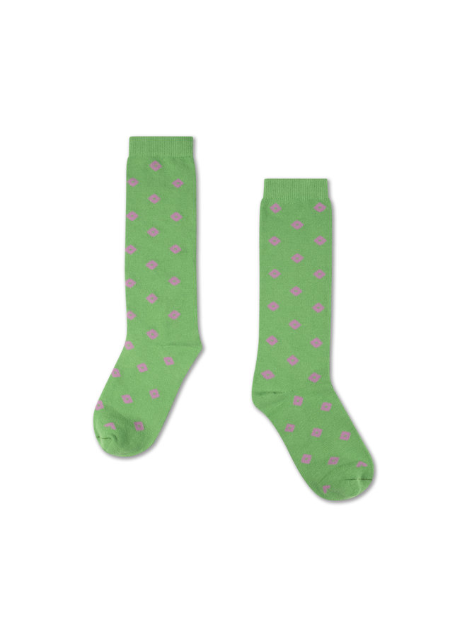 Repose AMS | knee socks | spring green dice