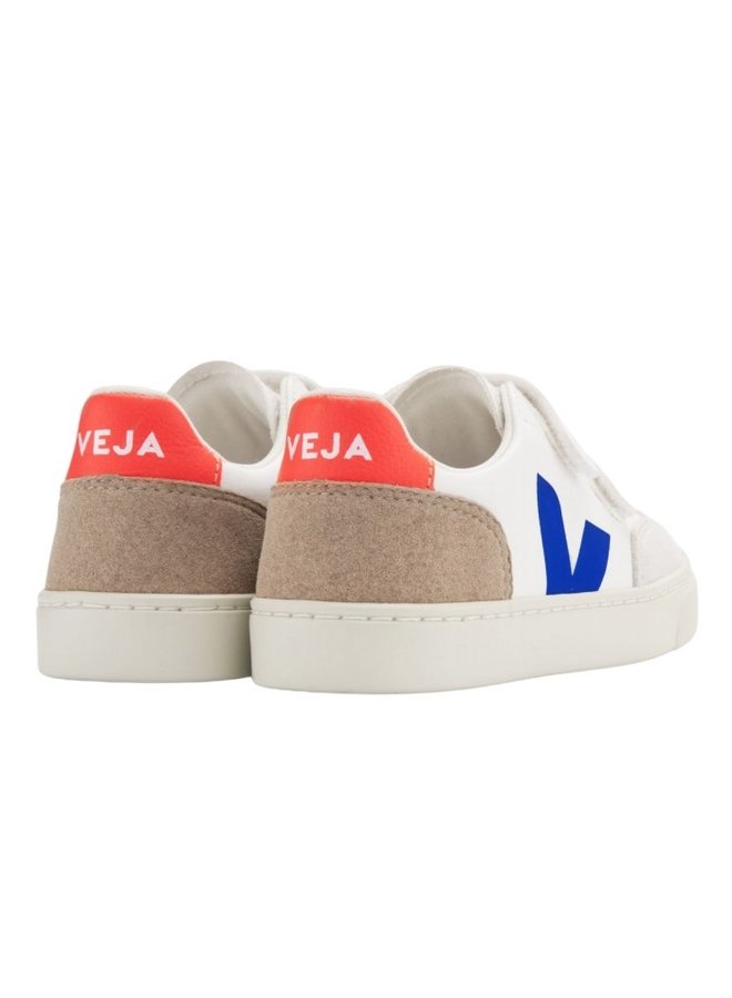 Veja | small v-12 chromefree leather | extra white multico miel