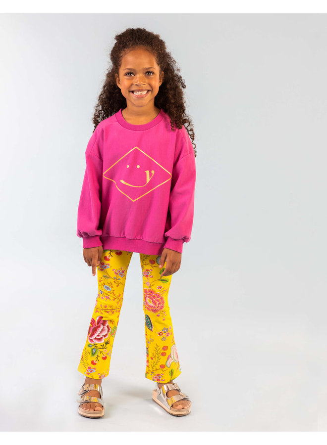 Oilily | hooray sweater with artwork glitter wieber smile