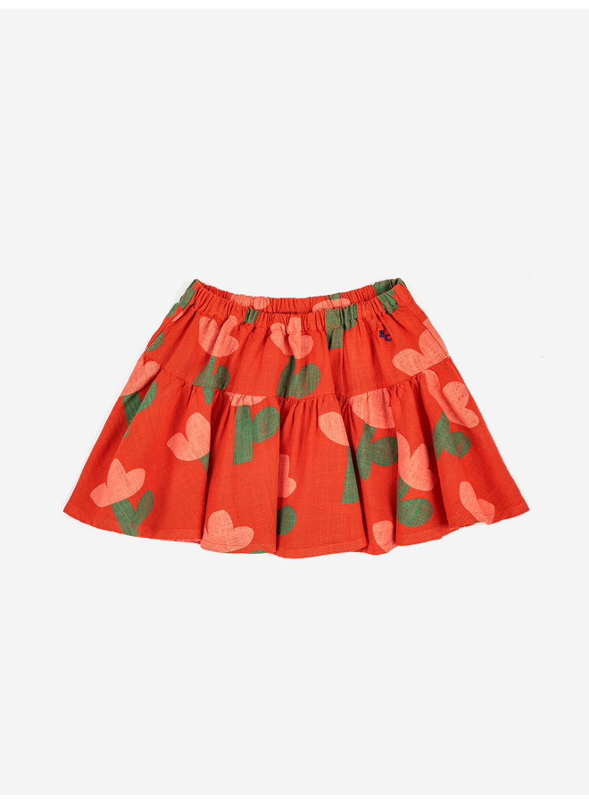 Bobo Choses | sea flower all over woven skirt | red