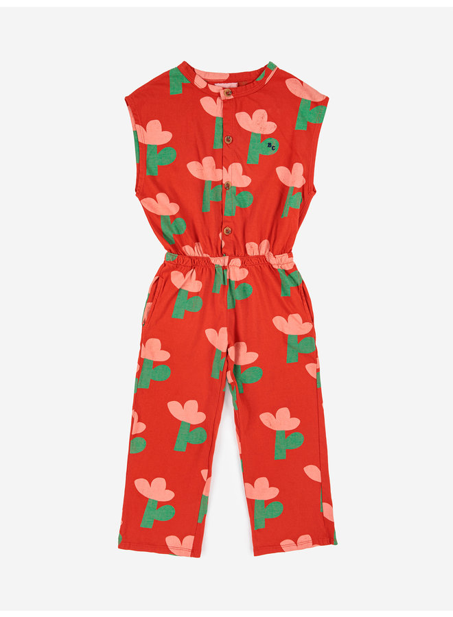 Bobo Choses | sea flower all over overall | red