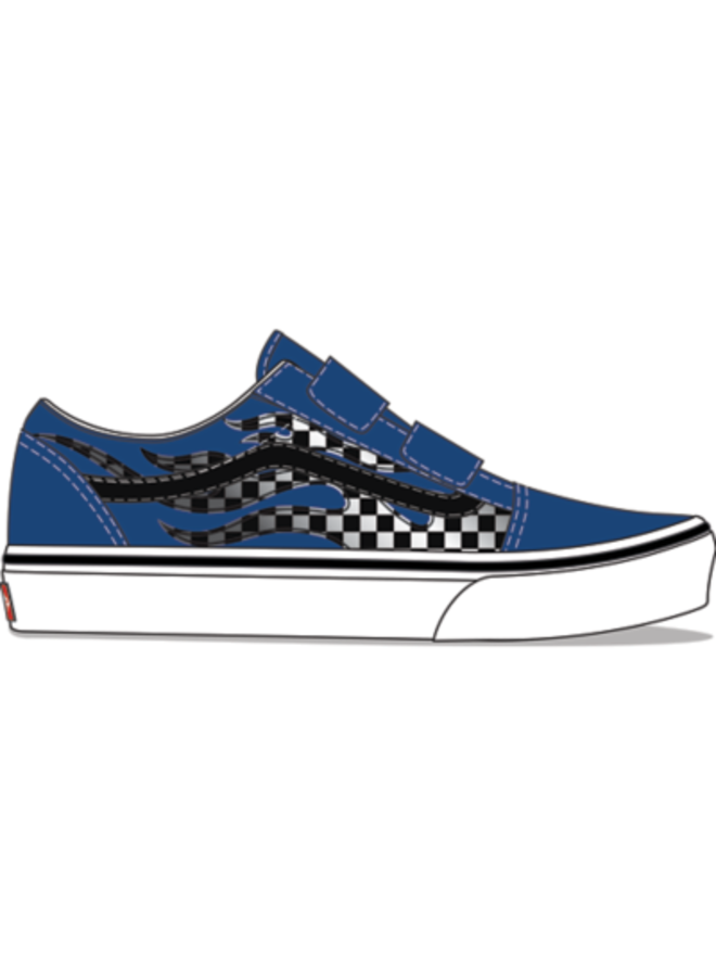 Vans | toddler old skool | reflective flame true blue