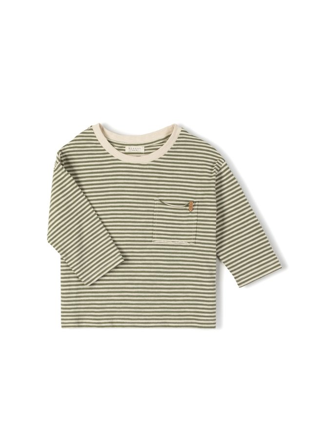 Nixnut | drop shirt | khaki stripe