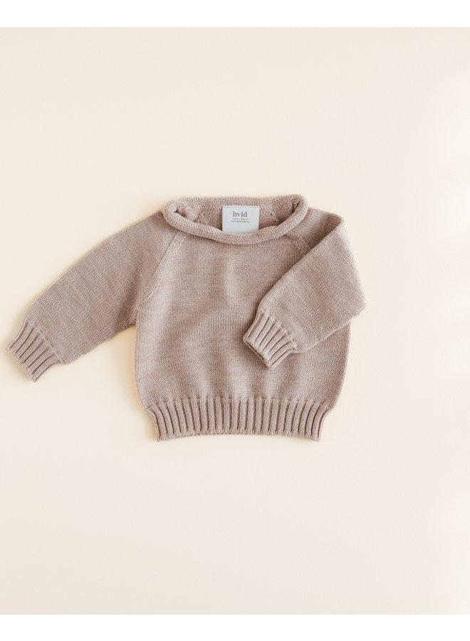 Hvid | sweater georgette | sand