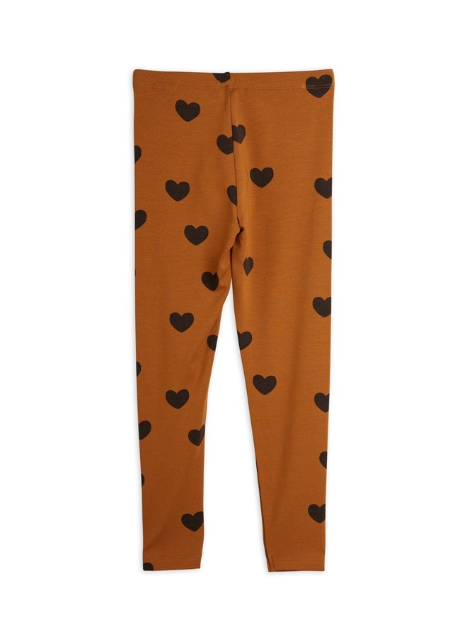Mini Rodini | basic hearts leggings | brown